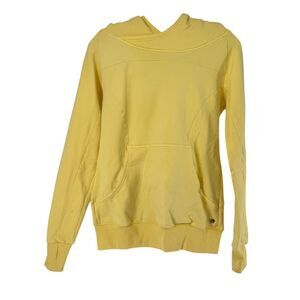 Buff Bunny Power Hoodie Size M Womens Yellow Pullover Gym Fitness BuffBunny Top